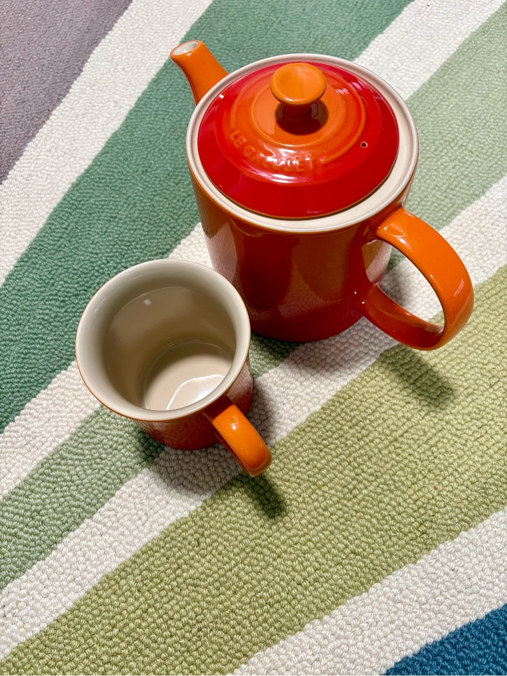 Le Creuset 1.3 L Grand Teapot & Mug Set Flame
